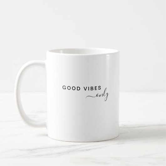 スタイリッシュScript Monogramモダンシンプルパーソナライズされた コーヒーマグカップ (左)