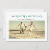 スタイリッシュSerif Christmas Holiday Photo in Pine シーズンカード (正面)