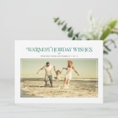 スタイリッシュSerif Christmas Holiday Photo in Pine シーズンカード (スタンド正面)