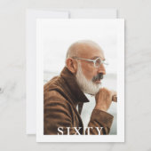 スタイリッシュSIXTYフォトストリップ 60歳の誕生日  招待状 (裏面)