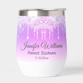 スタイリッシュsweet sixteenピンクドリップグリッターシック