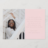 スタイリッシュVoguishピンクのシックなグラッモダントパーティー 招待状 (裏面)