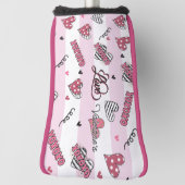 スタイリッシュXOXOバレンタインデーパターン(の模様が)ある ゴルフヘッドカバー (回転90)