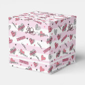 スタイリッシュXOXOバレンタインデーパターン（の模様が）ある フェイバーボックス (裏面サイド)