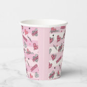 スタイリッシュXOXOバレンタインデーパターン（の模様が）ある 紙コップ (右)