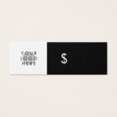 スタイリッシュYour Logo Minimalist白黒価格ラベル (正面)