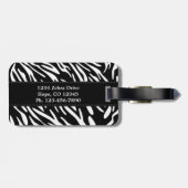 スタイリッシュZebra Print Lagugeタグ ラゲッジタグ (裏面横)