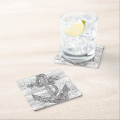 スタイルいかりおよびロープ スクエアペーパーコースター (インサイチュ)