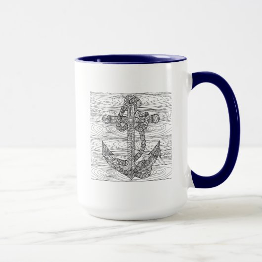スタイルいかりおよびロープ マグカップ (右)