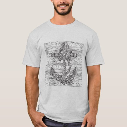 スタイルいかりおよびロープ Tシャツ (正面)