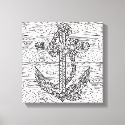 スタイルいかり及びロープ6 キャンバスプリント (正面)