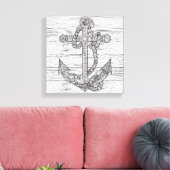 スタイルいかり及びロープ6 キャンバスプリント (インサイチュ (リビング))