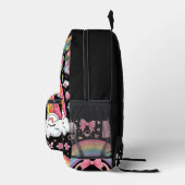 スタイルかわいい女かわいらしの子モノグラム黒のスクールキッズ プリントバックパック (右)