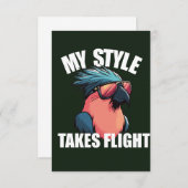 スタイルが飛び鳥をクール捕る サンキューカード (正面/裏面)