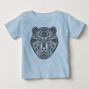 スタイルくまの頭部 ベビーTシャツ