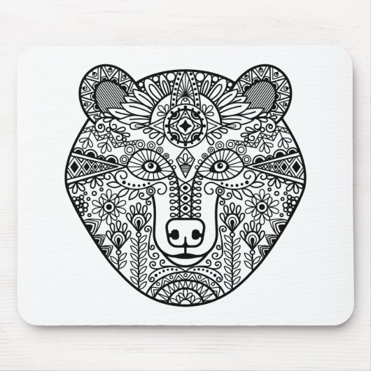 スタイルくまの頭部 マウスパッド (正面)