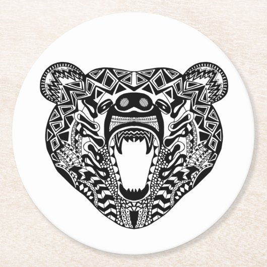 スタイルくま ラウンドペーパーコースター (正面)