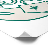 スタイルすごい化された人 |スケッチしたクレストロゴ ポスター (角)