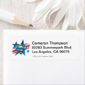 スタイルすごい化された人 |スターとストライプのロゴ ラベル (インサイチュ)