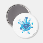 スタイルすごい化された人 |ブルーシールドハートロゴ マグネット (正面/裏面)