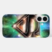 スタイルすごい化された人 |光沢のあるバーストロゴ Case-Mate iPhoneケース (裏面 (横))