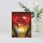 スタイルすごい化された人 |光沢のある赤いアウトラインロゴ ポストカード (スタンド正面)