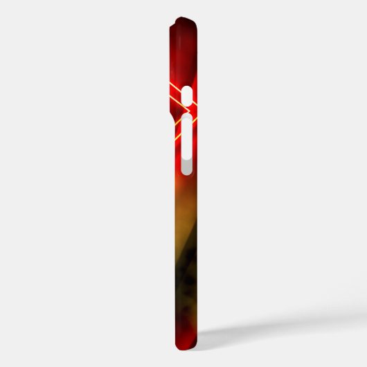 スタイルすごい化された人 |光沢のある赤いアウトラインロゴ Case-Mate iPhoneケース (裏面 / 左)