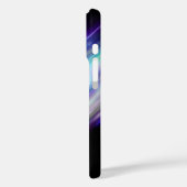 スタイルすごい化された人 |光沢のある青のバーストロゴ Case-Mate iPhoneケース (裏面 / 左)