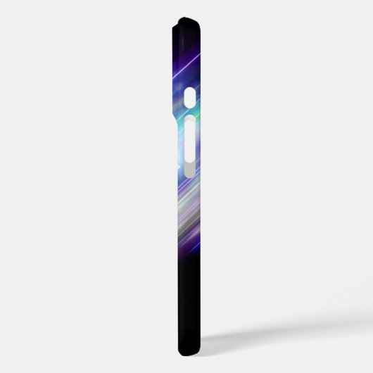 スタイルすごい化された人 |光沢のある青のバーストロゴ Case-Mate iPhoneケース (裏面 / 左)