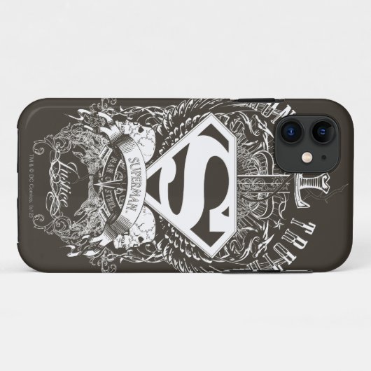 スタイルすごい化された人 |名誉、真実、正義のロゴ Case-Mate iPhoneケース (裏面(横))