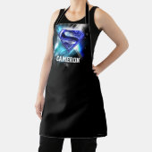 スタイルすごい化された人 |青いホワイトクリスタルロゴ エプロン (インサイチュ)