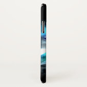 スタイルすごい化された人 |青いホワイトクリスタルロゴ Case-Mate iPhoneケース (裏面/右)