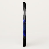 スタイルすごい化された人 |青いホワイトクリスタルロゴ Case-Mate iPhoneケース (裏面/左)