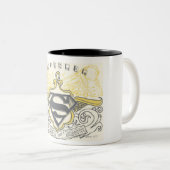 スタイルすごい化された人 |黄色いトレイン描ズのロゴ ツートーンマグカップ (正面右)