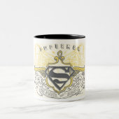 スタイルすごい化された人 |黄色いトレイン描ズのロゴ ツートーンマグカップ (中央)