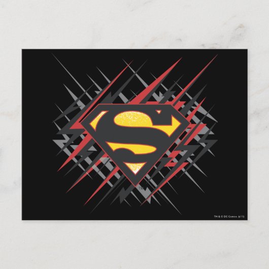 スタイルすごい化された人 |黒と赤のストライクのロゴ ポストカード (正面)