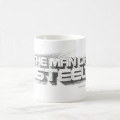 スタイルすごい化された人 Man of Steelスケッチロゴ コーヒーマグカップ (中央)