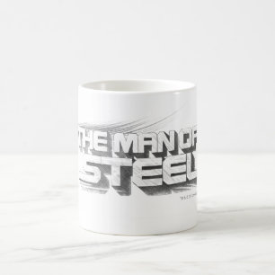 スタイルすごい化された人 Man of Steelスケッチロゴ コーヒーマグカップ