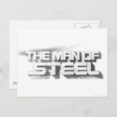 スタイルすごい化された人 Man of Steelスケッチロゴ ポストカード (正面/裏面)
