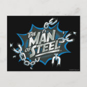 スタイルすごい化された人 Man of Steel Splash Logo ポストカード (正面)