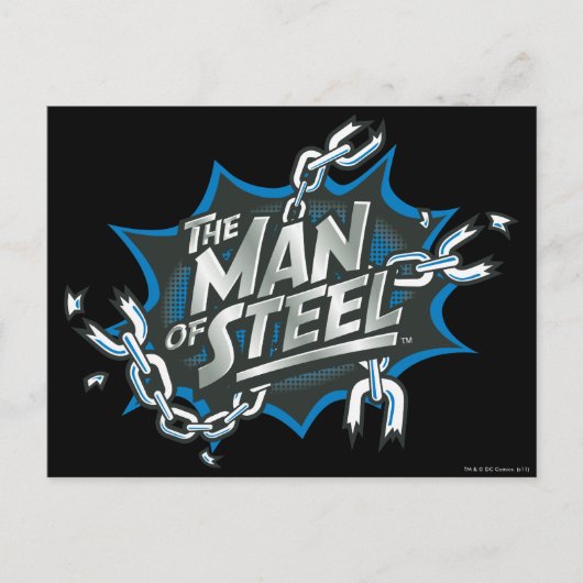 スタイルすごい化された人 Man of Steel Splash Logo ポストカード (正面)