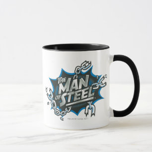 スタイルすごい化された人 Man of Steel Splash Logo マグカップ