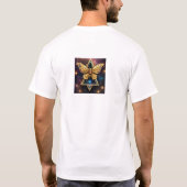 「スタイルでフラッタ」または「優雅の翼」 Tシャツ (裏面)