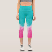 スタイルでマンダラズウェイとピンクとブルーの絞り染め カプリレギンス (正面)