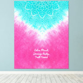 スタイルでマンダラズウェイとピンクとブルーの絞り染め キャンバスプリント (インサイチュ (ウッドフロア))