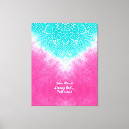 スタイルでマンダラズウェイとピンクとブルーの絞り染め キャンバスプリント