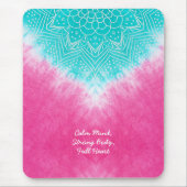 スタイルでマンダラズウェイとピンクとブルーの絞り染め マウスパッド (正面)
