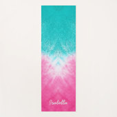 スタイルでマンダラズウェイとピンクとブルーの絞り染め ヨガマット (正面)