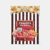 スタイルで寄り添う：映画ナイトシネマ誕生日 フリースブランケット (正面)