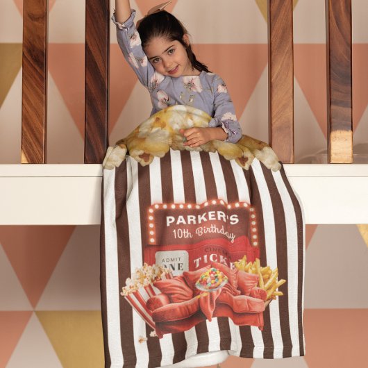 スタイルで寄り添う：映画ナイトシネマ誕生日 フリースブランケット